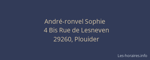 Andr&eacute;-ronvel Sophie