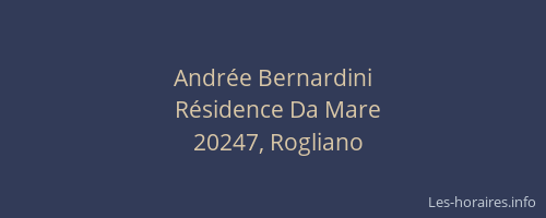 Andr&eacute;e Bernardini