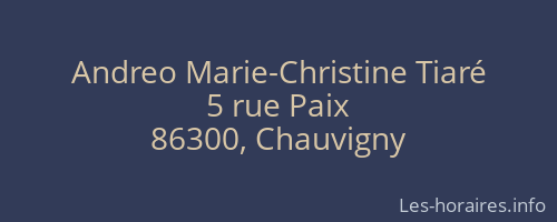 Andreo Marie-Christine Tiaré