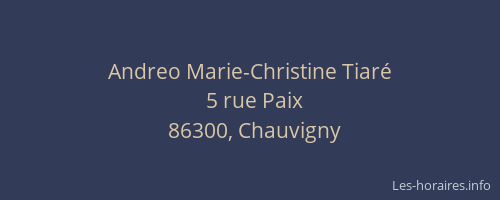 Andreo Marie-Christine Tiaré