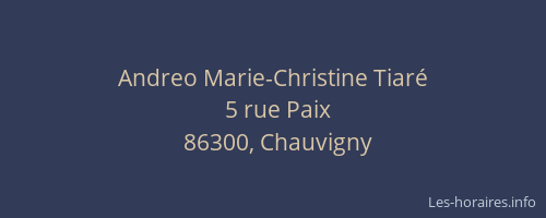 Andreo Marie-Christine Tiar&eacute;