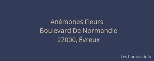 Anémones Fleurs