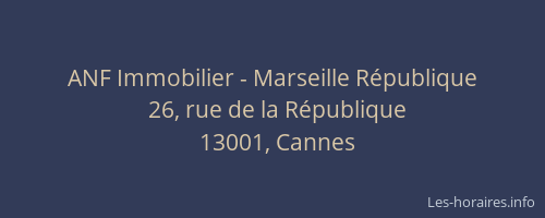 ANF Immobilier - Marseille République
