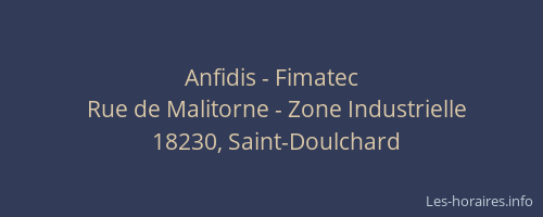 Anfidis - Fimatec