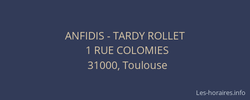 ANFIDIS - TARDY ROLLET