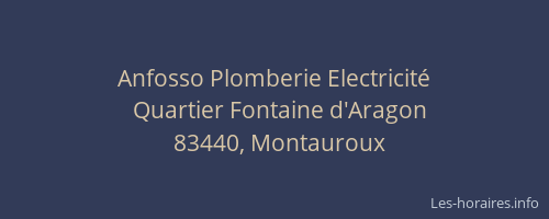 Anfosso Plomberie Electricité