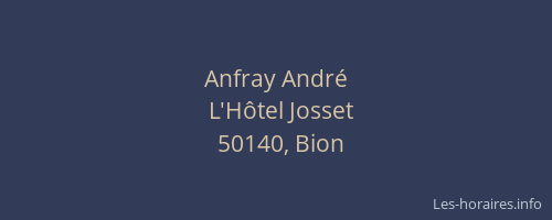 Anfray Andr&eacute;