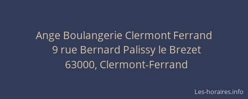 Ange Boulangerie Clermont Ferrand