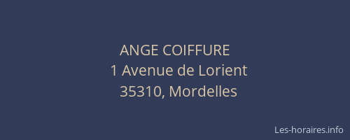 ANGE COIFFURE
