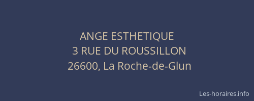 ANGE ESTHETIQUE