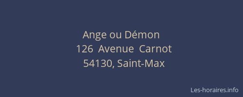 Ange ou D&eacute;mon
