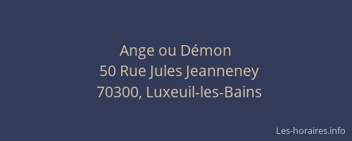 Ange ou D&eacute;mon