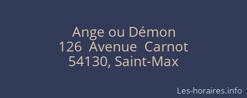 Ange ou Démon