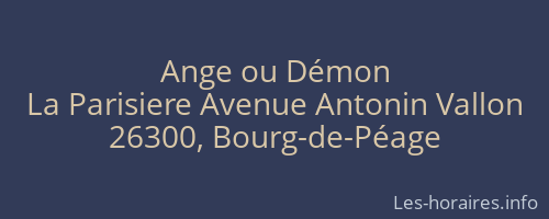 Ange ou Démon
