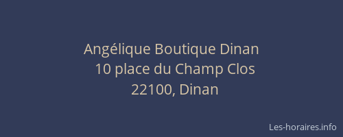 Ang&eacute;lique Boutique Dinan