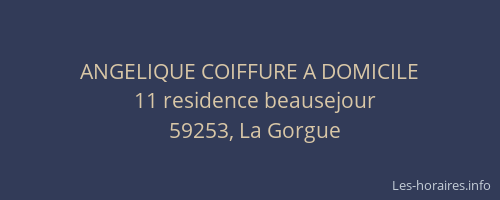 ANGELIQUE COIFFURE A DOMICILE