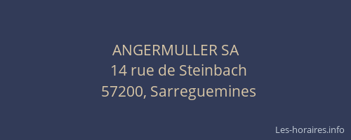 ANGERMULLER SA
