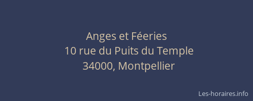 Anges et Féeries