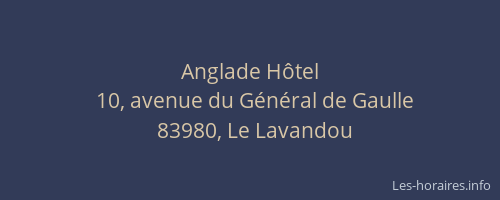 Anglade Hôtel