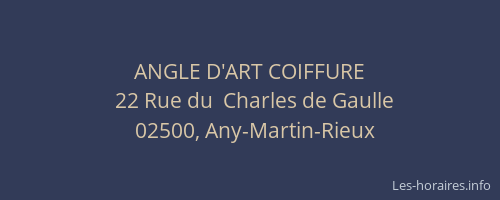 ANGLE D'ART COIFFURE