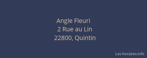 Angle Fleuri