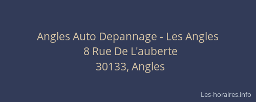 Angles Auto Depannage - Les Angles