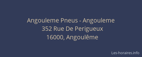 Angouleme Pneus - Angouleme