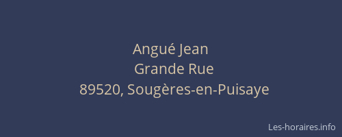 Angu&eacute; Jean