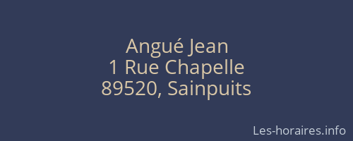Angu&eacute; Jean