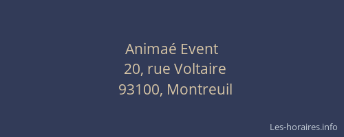 Animaé Event