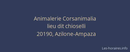 Animalerie Corsanimalia