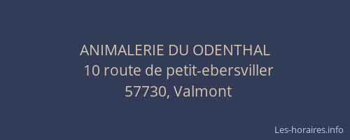 ANIMALERIE DU ODENTHAL