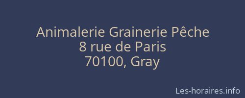 Animalerie Grainerie Pêche