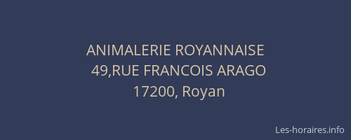 ANIMALERIE ROYANNAISE