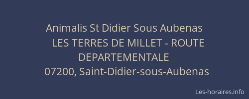 Animalis St Didier Sous Aubenas