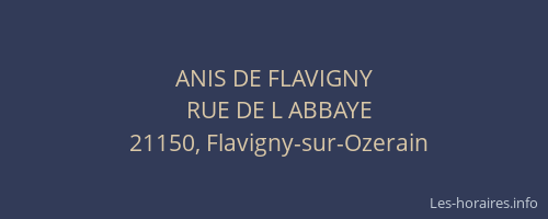 ANIS DE FLAVIGNY