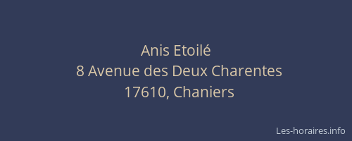 Anis Etoil&eacute;