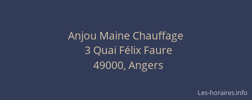Anjou Maine Chauffage