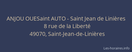 ANJOU OUESaint AUTO - Saint Jean de Linières