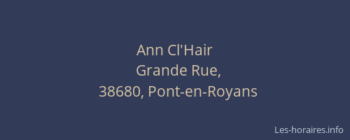 Ann Cl'Hair