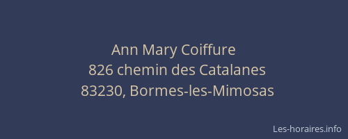 Ann Mary Coiffure