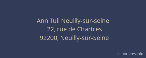 Ann Tuil Neuilly-sur-seine
