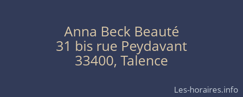 Anna Beck Beauté