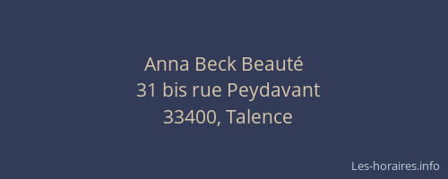 Anna Beck Beauté