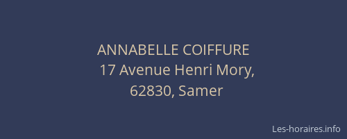 ANNABELLE COIFFURE
