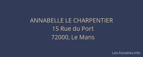 ANNABELLE LE CHARPENTIER