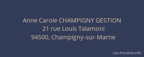 Anne Carole CHAMPIGNY GESTION