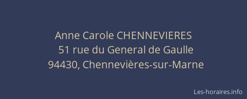 Anne Carole CHENNEVIERES