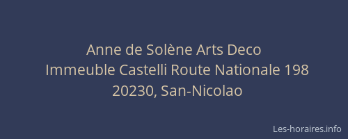 Anne de Sol&egrave;ne Arts Deco