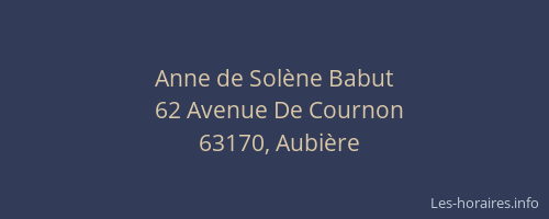 Anne de Solène Babut